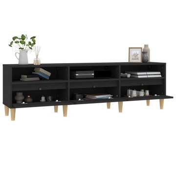 vidaXL Подставка для ТВ, черная, 150x30x44,5 см, материал дерево