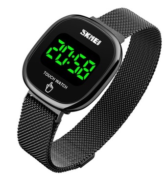 Zegarek damski SKMEI LED czarny alarm 12/24 h hp40