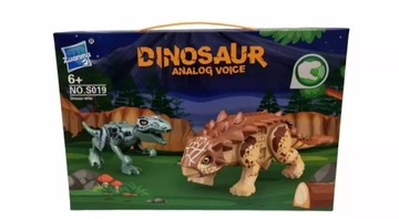 KLOCKI DINOZAURY ZESTAW FIGURKI DINO DŹWIĘK NO.S019