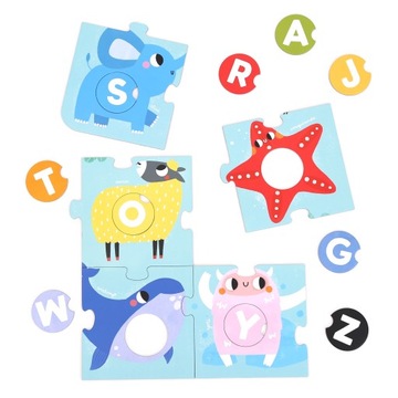 Большой пазл с дырочкой, 48 деталей. Алфавит