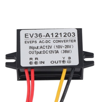 ПРЕОБРАЗОВАТЕЛЬ 36ВТ В 12В AC-DC 3A ПОНИЖАЮЩИЙ КОРПУС