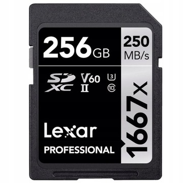 Karta LEXAR Professional SDXC 256GB 1667x 250MB UHS-II