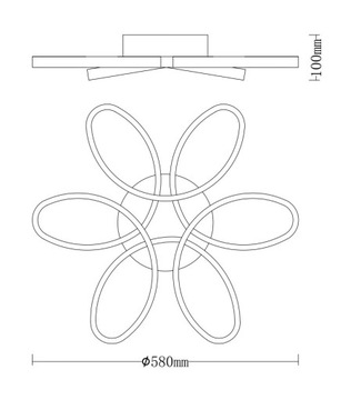 ПОДВЕСНОЙ ПОТОЛОЧНЫЙ СВЕТИЛЬНИК СВЕТОДИОДНАЯ ЛЮСТРА + ПУЛЬТ ДИСТАНЦИОННОГО УПРАВЛЕНИЯ 70Вт 58см