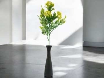 SZTUCZNA GAŁĄZKA ZIELONA DO STROIKÓW PIK 54cm SZTUCZNE LIŚCIE STROIK ŻÓŁTY