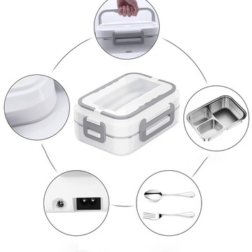 ЭЛЕКТРИЧЕСКИЙ ПОДОГРЕВАТЕЛЬ ДЛЯ АВТОМОБИЛЯ LUNCHBOX 3 ОТДЕЛЕНИЯ + СУМКА