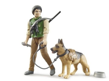 Bruder 62660 Figurka leśniczy z psem + akcesoria bWorld ruchome kończyny