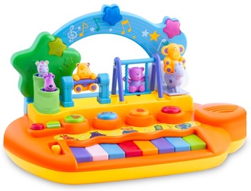 ПИАНО ДЛЯ ДЕТЕЙ ИНТЕРАКТИВНАЯ РАЗВИВАЮЩАЯ ИГРУШКА СВЕТОДИОДНЫЕ ОРГАНЫ