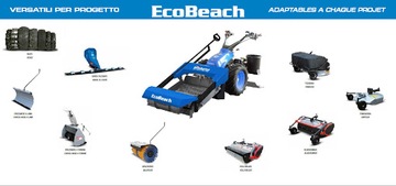 Трактор BCS, машина для очистки пляжей