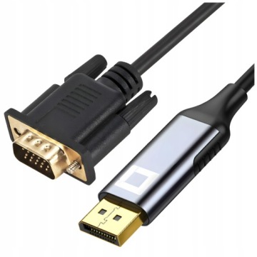 CO2 KABEL DISPLAYPORT VGA PRZEJŚCIÓWKA ADAPTER KONWERTER FULL HD 60HZ 2M