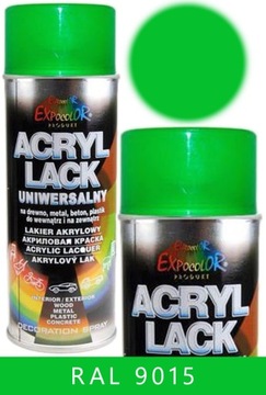 Farba emalia FLUORESCENCYJNA ZIELONA EUROCOLOR 400ml RAL 9015 FLUO