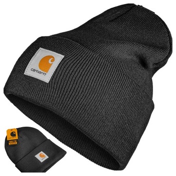 CZAPKA ZIMOWA CARHARTT ACRYLIC WATCH HAT BLACK BEANIE CZARNA CIEPŁA