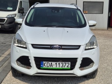 Ford Kuga II SUV 2.0 Duratorq TDCi 163KM 2013 Ford Kuga Sliczna biala Titanium 2.0 TDCI 163KM Naped 4x4 200tys km orygin, zdjęcie 1