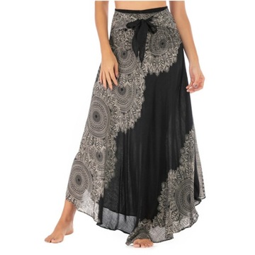 СТИЛЬНАЯ, ЛЕТЕЮЩАЯ, ДЛИННАЯ ЖЕНСКАЯ ЮБКА-МАКСИ ДО ЩИЛИЩА В БОХО