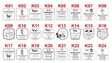 Табличка надгробная 20х20 см ТОЛЩИНА + ЛЕНТА