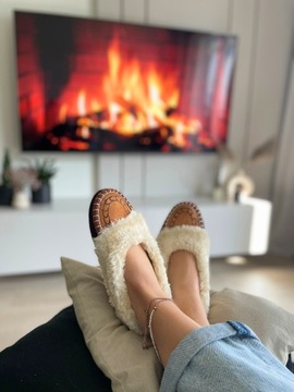 BAMBOSZE GÓRALSKIE KAPCIE SKÓRZANE MOKASYNY ZAKOPIANKI CIEPŁE + GRATIS