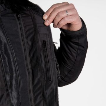 Черная текстильная куртка Rebelhorn Borg