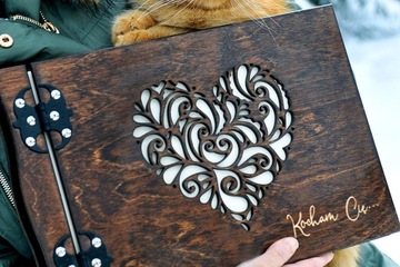 АЖУРНЫЙ ФОТОАЛЬБОМ С СЕРДЦЕМ НА ДЕНЬ ВАЛЕНТИНА