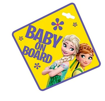 TABLICZKA ODBLASKOWA BABY ON BOARD KRAINA LODU F9I44