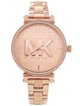 DAMSKI ZEGAREK MICHAEL KORS MK4335 SOFIE GLAMOUR RÓŻOWE ZŁOTO CYRKONIE