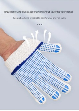 Перчатки охраны труда Хлопчатобумажная пряжа Подвесной клей