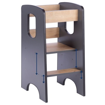 Pomocnik kuchenny Kitchen Helper bezpieczny regulowany podest GRAPHITE