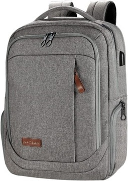 Plecak Miejski Plecak Biznesowy na Laptopa 17,3 z Portem USB KROSER Szary