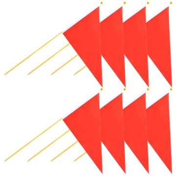 БАМБУКОВЫЕ ДОЛБЫ МАРКЕРЫ С КРАСНЫМ ФЛАГОМ РАЗМЫЧКА ГАЗОНА