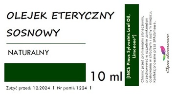 Olejek eteryczny SOSNOWY naturalny 10ml