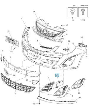 DRŽÁK HALOGEN LEVÝ OPEL CORSA D OE 13345360