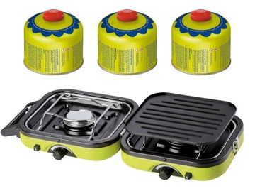 Kuchenka turystyczna Meva DUAL GRILL + 3 kartusze