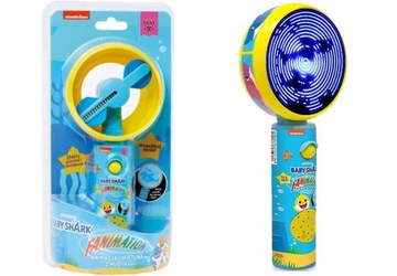 WIATRAK Wiatraczek BABY SHARK Projektor LED Muzyka