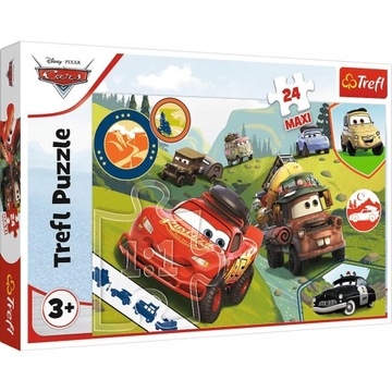 Puzzle duże 24 MAXI Wesołe Auta Trefl