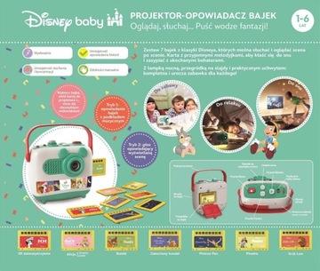 CLEMENTONI DISNEY PROJEKTOR, OPOWIADACZ BAJEK dla dzieci 1-6 lat