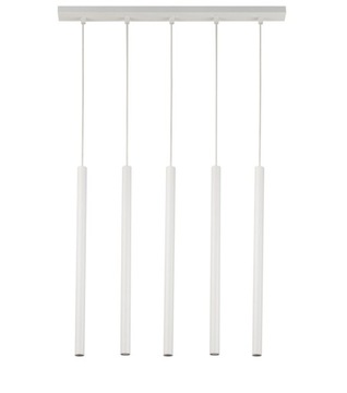 SIGMA Nowoczesna lampa LED Sopel 5 prosty biały LED