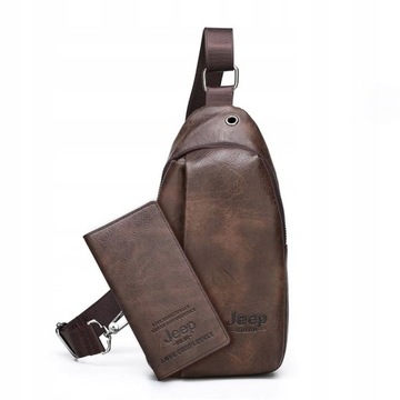 torba męska JEEP portfel - 19023-8888-Brown