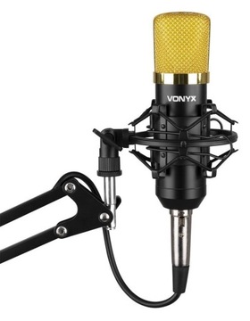 КОНДЕНСАТОРНЫЙ МИКРОФОН VONYX + ПОДСТАВКА + ПОП-ФИЛЬТР