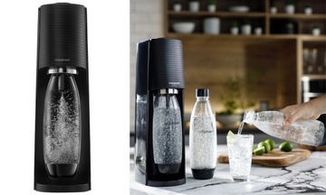 SodaStream TERRA BLACK +2x БУТЫЛКА +2x СИРОП ПЕПСИ