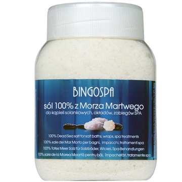 SÓL 100% Z MORZA MARTWEGO 1250g DO KĄPIELI SOLANKOWYCH OKŁADÓW ZABIEGÓW SPA