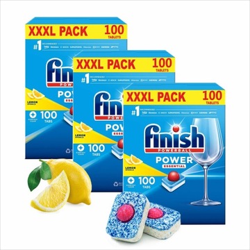 FINISH ALL IN1 POWER ESSENTIAL LEMON 100 шт. ТАБЛЕТКИ ДЛЯ ПОСУДОМОЕЧНОЙ МАШИНЫ КАПСУЛЫ