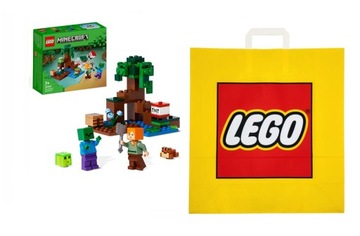 LEGO MINECRAFT - Болотное приключение 21240 + БУМАЖНЫЙ ПАКЕТ LEGO