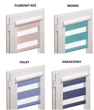 Roleta Dzień Noc w kasecie ALUMINIOWEJ na wymiar z prowadnicami balkonowa