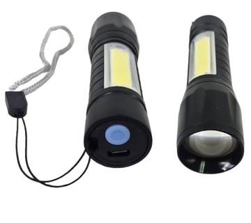 КАРМАННЫЙ ТАКТИЧЕСКИЙ ФОНАРЬ COB USB ZOOM LED