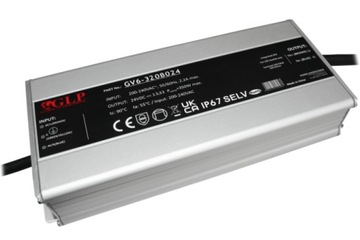 GV6-320B024: GLP PSU 320W: 24V/13,33A, CV, metal case, rectangular
