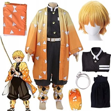 Demon Slayer Cosplay Agatsuma Zenitsu Anime peruka
