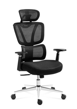 Fotel Ergonomiczny Obrotowy z Podnóżkiem Mark Adler Expert 4.6 Black