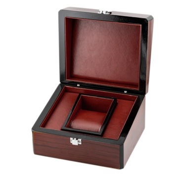 Prezentowe pudełko na zegarek - drewniane LUX