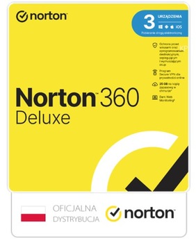 NORTON 360 Deluxe 3 места/1 год + безопасный VPN