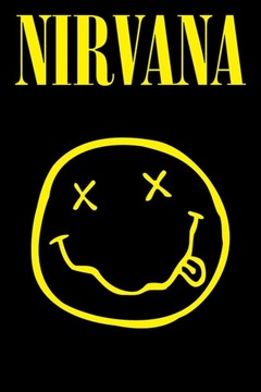 Plakat z logo zespołu Nirvana Smiley 61x91,5 cm