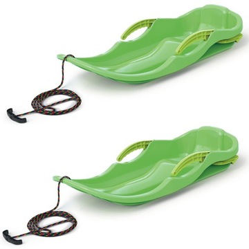 2x Sanki Ślizg Bobslej z hamulcami Szybki jeździk Race S
