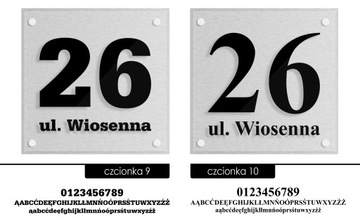 Tablica adresowa adres 3D numer na dom 25x25 szczotkowane aluminium